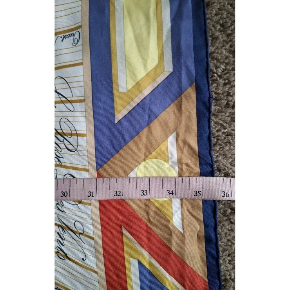 Hermes La Rose Des Vents Compass Scarf Silk 34” X 34” Designer